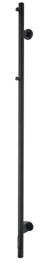 TVS Eldo 1 håndkletørker m/timer, elektrisk, 140 x 6 cm, sort