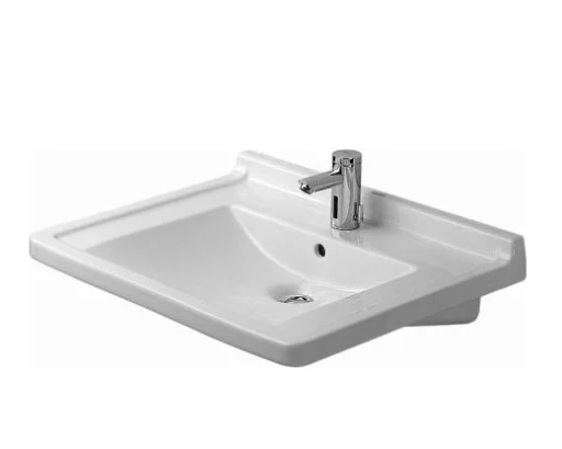 Duravit Starck 3 Vital Servant m/Tapphull & Overløp - 70x54,5 cm