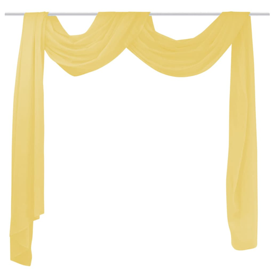 vidaXL voile-gardin 140 x 600 cm gul