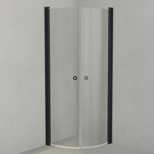 INR Iconic Nordic Rooms Dusjhjørne Linc Niagara Original, Grått Glass Svart Matt / 70x70cm
