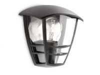 Philips myGarden Væglampe, Udendørs vægbelysning, Sort, Aluminium, IP44, Have, Terrasse, II