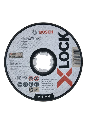 Bosch X-LOCK kutteskive EFMI, 125 x 1,6 mm, rustfritt stål