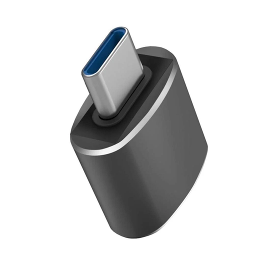 USB-A til USB-C-adapter, 3 cm - Sort