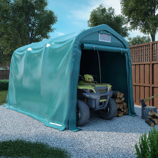 vidaXL garagetelt PVC 2,4 x 3,6 m grøn