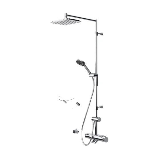 Oras Optima 7193 kar-/dusjsett med rain shower, krom