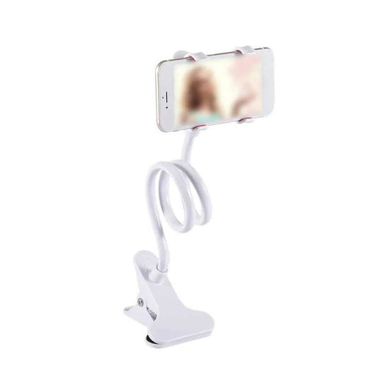 Fleksibel Mobilholder med Klemme - Hvid