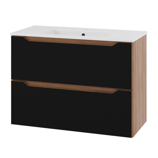 Linn Bad Emma Smal D35cm Servantskap Svart Matt / 80cm