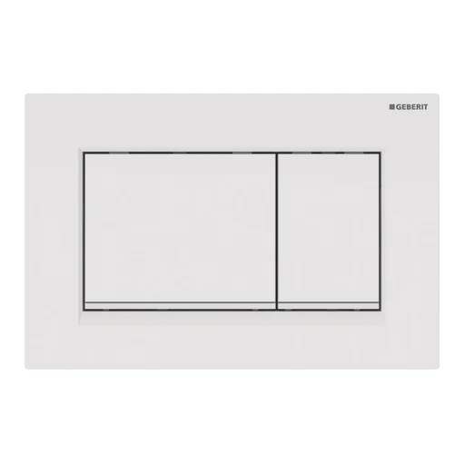 Geberit Sigma 30 kontrollpanel i hvit/matt hvit