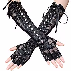 Pestelegen De livlige 20-årene Punk og gotisk 17. århundre Hansker Dame Kostume Hodeplagg Årgang Cosplay Hansker / Blonde
