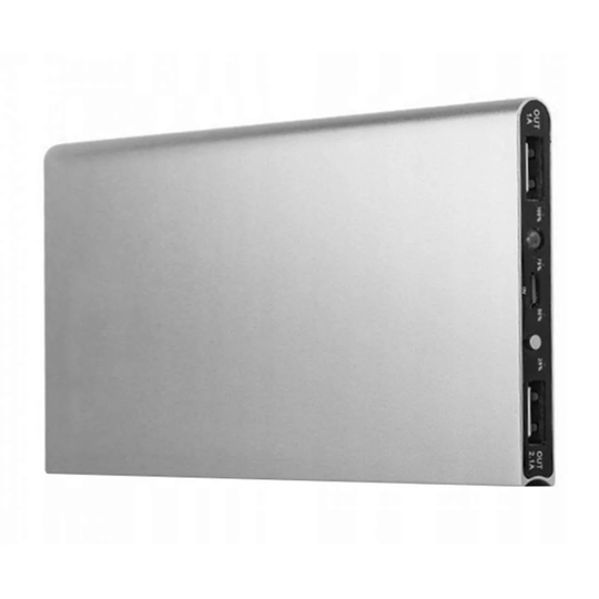 Kraftig Powerbank, 20.000 mAh - Sølv