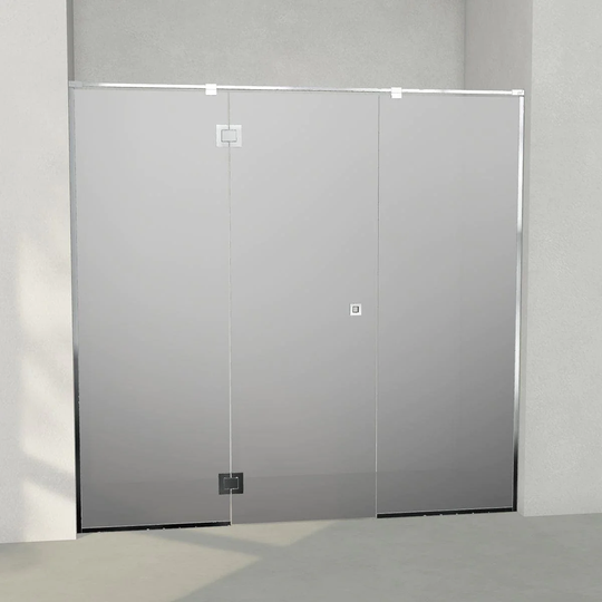 INR Iconic Nordic Rooms Dusjnisje ARC 7 Frame Måltilpasset Krom / Dark Frostet Glass