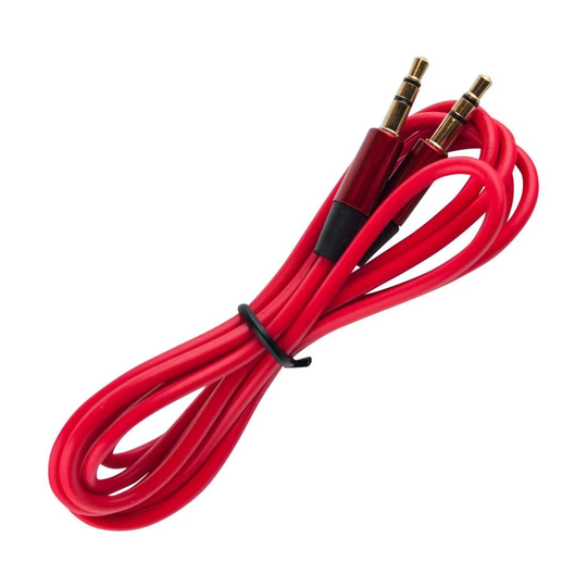 Aux Kabel - 3.5 mm, 120 cm - Rød