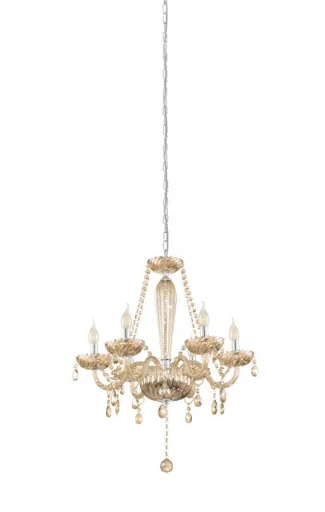 Basilano Lysekrone Ø720 konjakk, E14, 6X40W