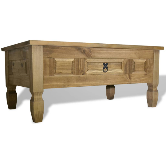 vidaXL sofabord i mexicansk fyrretræ Corona-serien 100 x 60 x 45 cm