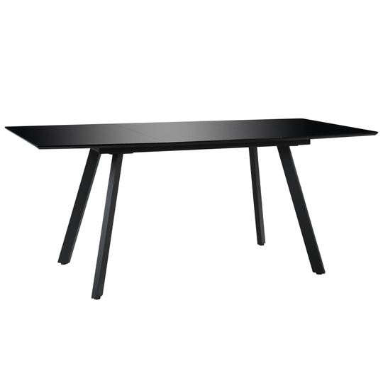 vidaXL spisebord 180 x 90 x 76 cm MDF sort højglans