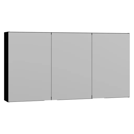 Dansani Mido+ Select speilskap med 3 dører, 120x64 cm, svart struktur