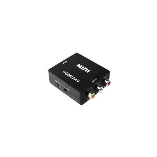 HDMI til AV Adapter - (3x RCA) NTSC / PAL Kompatibel - Sort
