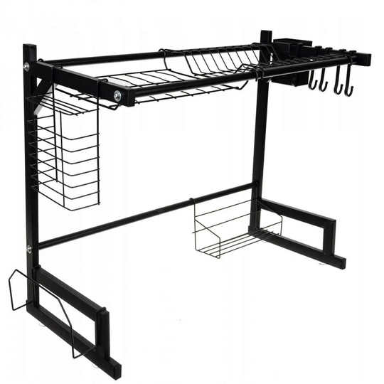 Justerbar opvaskestativ - Sort