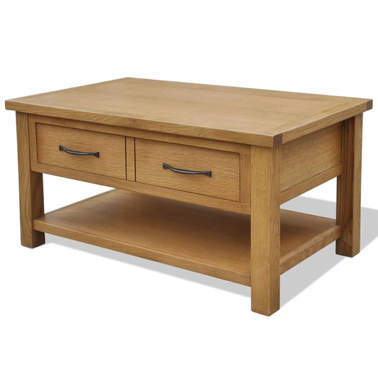 vidaXL sofabord 88x53x45 cm massivt egetræ