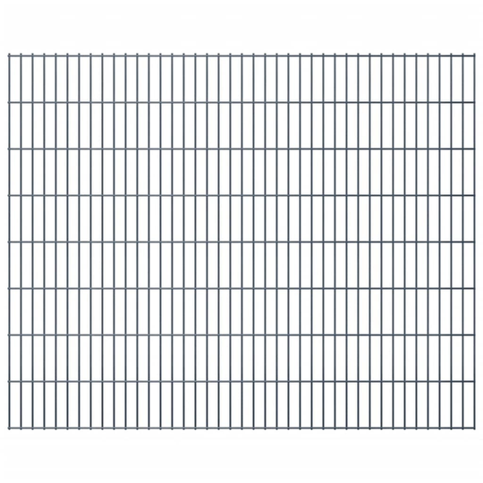 vidaXL havehegnspaneler 2D 2,008x1,63 m 16 m (total længde) grå