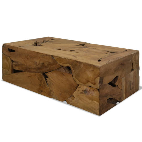 vidaXL sofabord 90x50x30 cm ægte teaktræ brun
