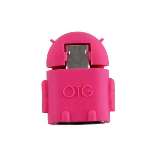 OTG Adapter - USB til Micro USB Adapter On-The-Go - Lyserød