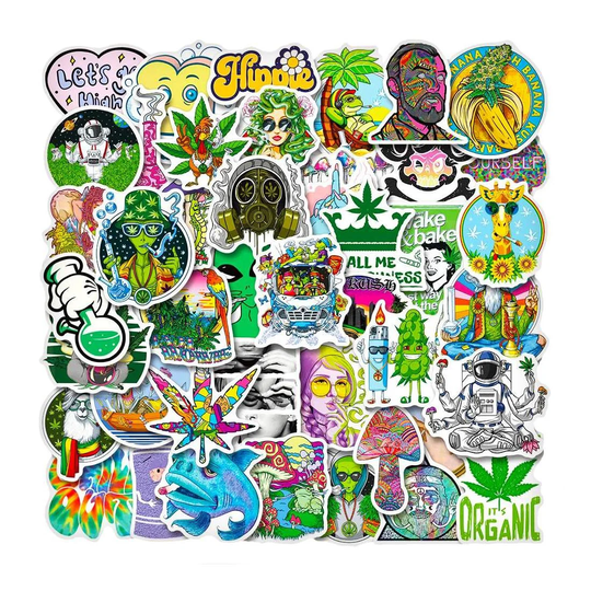Pakke med Klistermærker - Weed