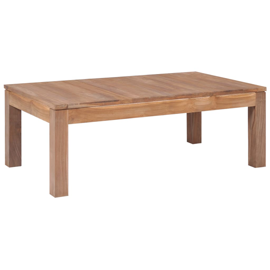 vidaXL sofabord i massivt teaktræ med naturlig finish 110 x 60 x 40 cm