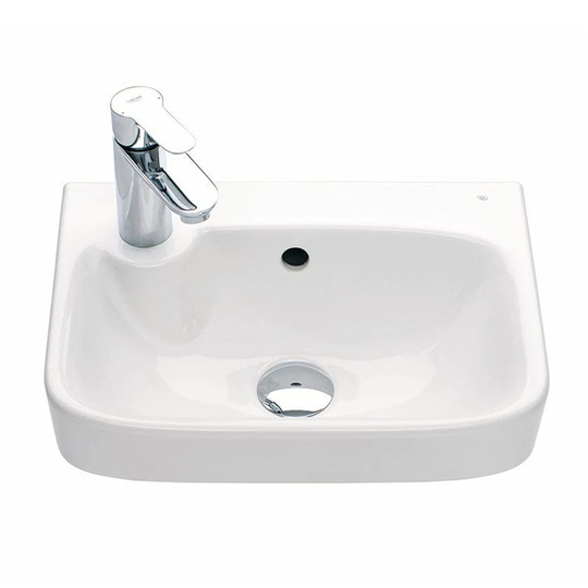 Porsgrund Glow 40 Square Asymmetrisk Servant Vegg Hvit / 40cm Venstre