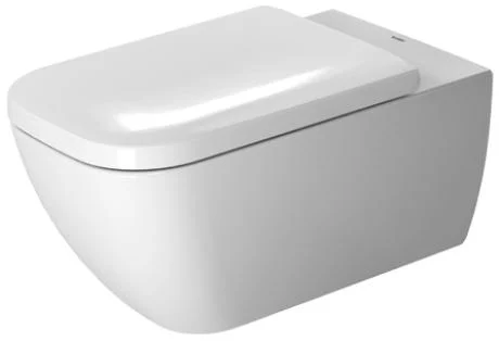 Duravit Happy D.2 Rimless vegghengt toalett m/skjult montering, lang modell, hvit