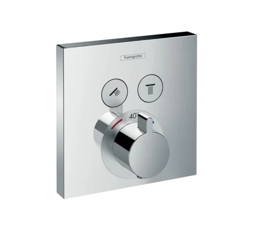 Hansgrohe ShowerSelect Dusjbatteri t/Innbyging m/Termostat & Omskifter, Krom