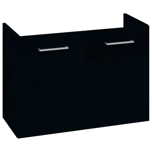 Dansani Mido+ servantskap med 2 luker, bredde: 80 cm, sort struktur