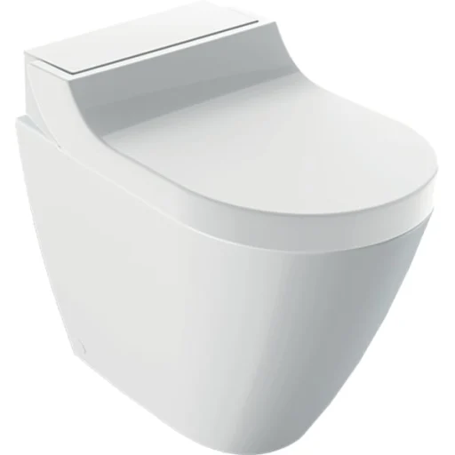 Geberit AquaClean Tuma Comfort back-to-wall dusjtoalett, hvitt glass