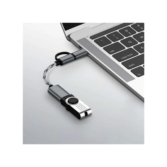 2-i-1 USB-Adapter - Micro-USB / USB-C