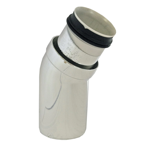 Pipelife Smartline Bend PP 15-88° Ø40mm Skjøtenippel og Spissende - Krom 40mm / 30°