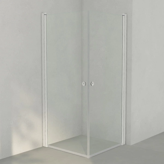 INR Iconic Nordic Rooms Dusjhjørne Linc Angel Original, Safetech Glass Hvit Matt / 90x90cm Klart