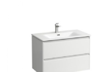 Laufen Palace møbelpk 80 hv - møbelpakke 80cm, alugreb, softclose, mathvid