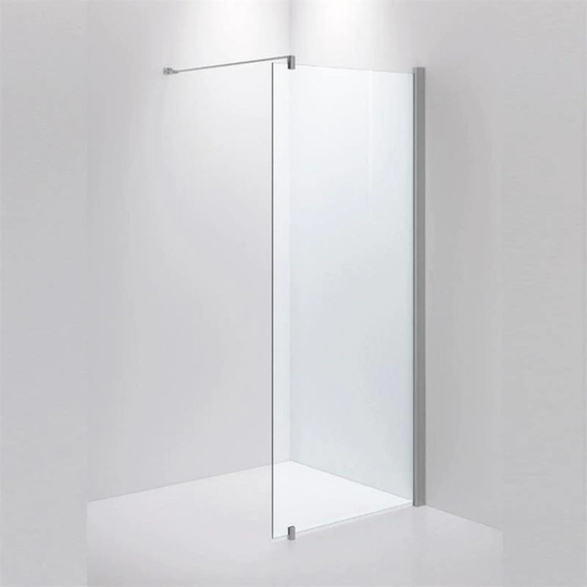 INR Iconic Nordic Rooms Dusjvegg Linc 20 Måltilpasset Matt Aluminium / Klart Glass