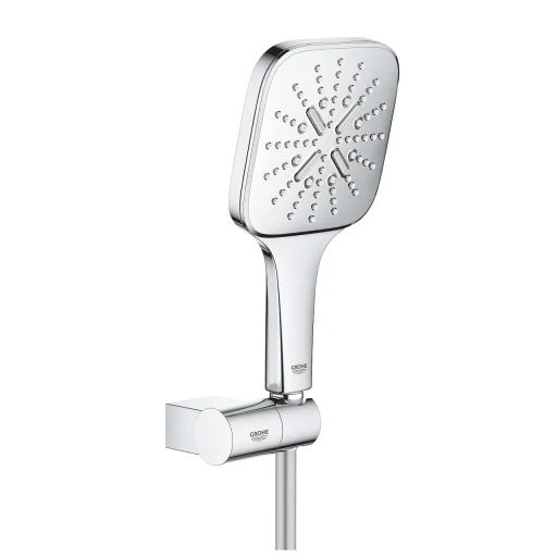 Grohe Rainshower SmartActive 130 Cube veggholdersett, justerbart, m/EcoJoy, krom