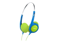 Philips SHK1030 - Hovedtelefoner - på øret - kabling - 3,5 mm jackstik - blå, grøn