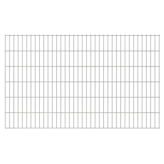 vidaXL havehegnspaneler 2D 2,008x1,23 m 20 m (total længde) sølvfarvet