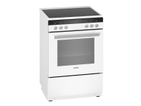 Siemens iQ300 HK9R3A120W - Komfur - fritstående - bredde: 60 cm - dybde: 60 cm - højde: 85 cm - med selv-rengøring - hvid