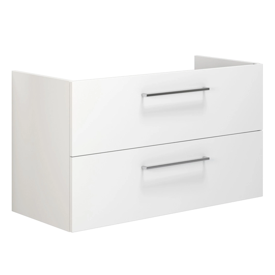 Dansani Mido+ Servantskap 2 Skuffer B60-120xd44cm Uten Servant Hvit Høyglans / 100cm