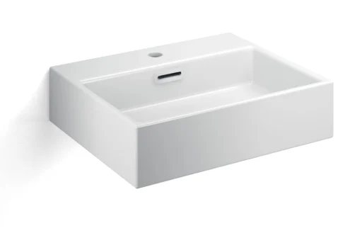 Cassøe Lineabeta Quarelo servant m/tapphull & overløp, 70 cm, hvit