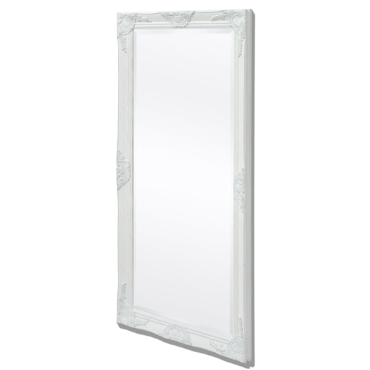 vidaXL vægspejl barok-stil 120 x 60 cm hvid
