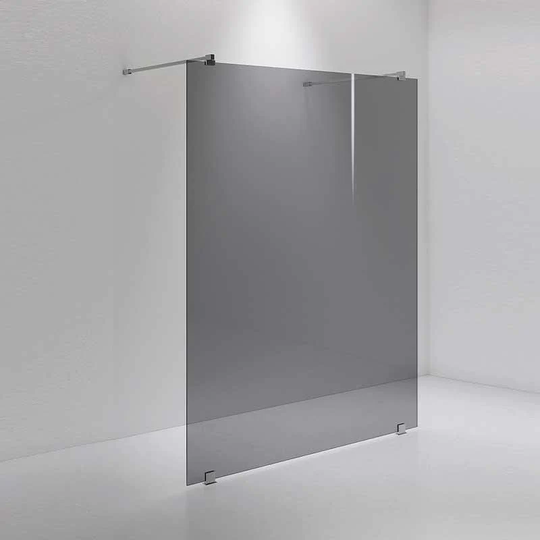 INR Iconic Nordic Rooms Dusjvegg ARC 43 Måltilpasset Krom / Grått Glass
