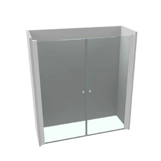 Vikingbad Liam Dusjnisje Saloon B80-105cm Sølv / 105cm Klart Glass