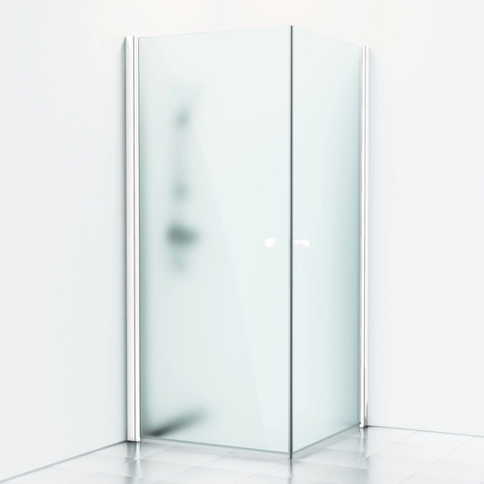 Svedbergs Skoga Dusjhjørne Rett - Frostet Glass Hvit Matt / 70x100cm