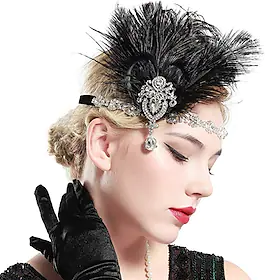 Den store Gatsby Charleston Gentlewoman Årgang Film / Tv Kostymer De livlige 20-årene 1920-tallet Ballkjole Alle årstider Flapperpannebånd i 1920-stil Hodeplag
