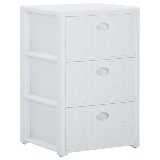 vidaXL kommode 40x40x60 cm 3 skuffer hvid